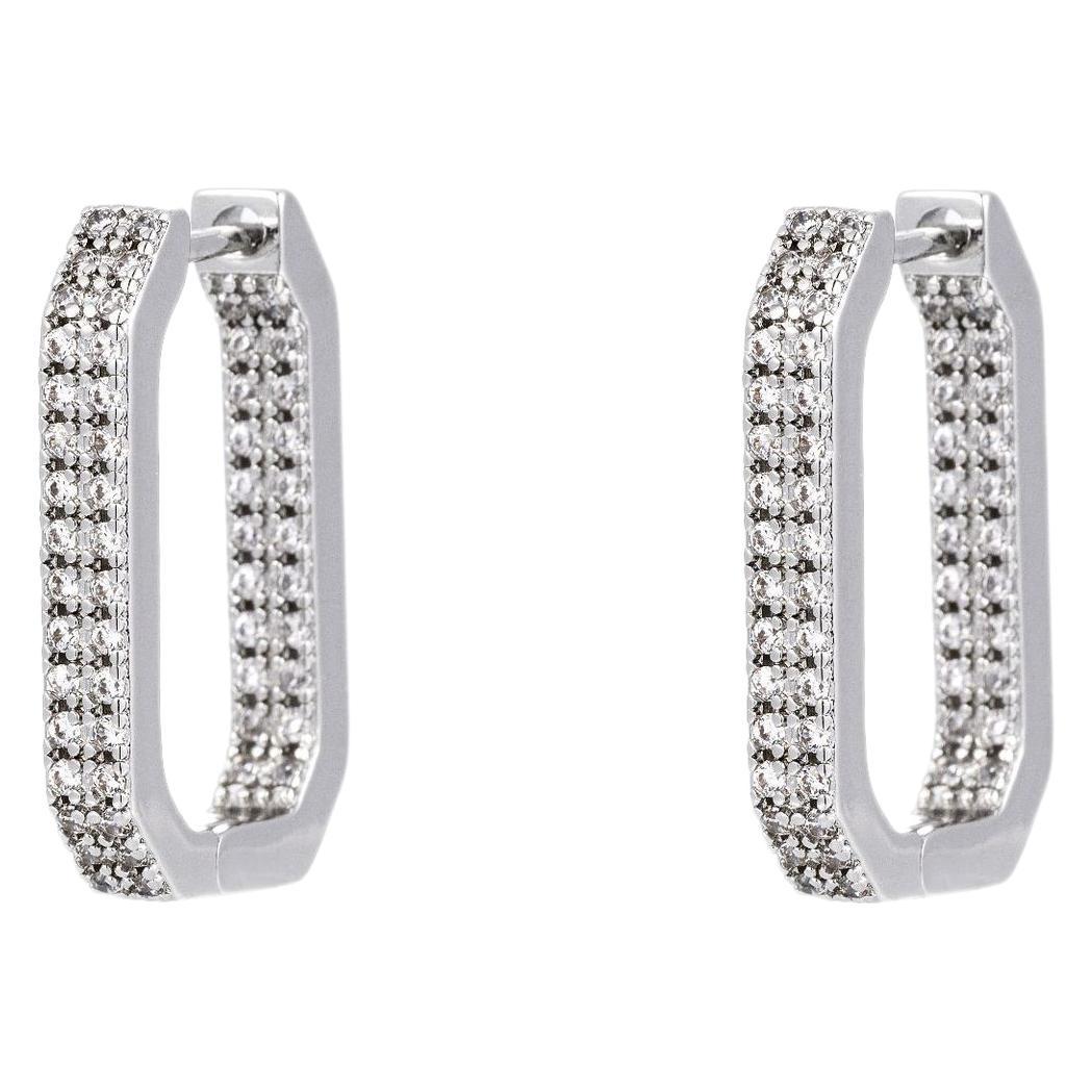 Wholesale  Rectangular Full Pickaxe Earrings