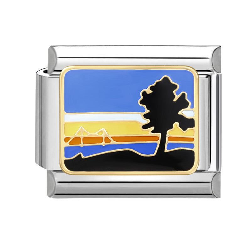 Wholesale  Italian Charm Bracelet 9mm DIY Splicing Removable Titanium Steel Cartoon Dripping Oil Composable Bracelet