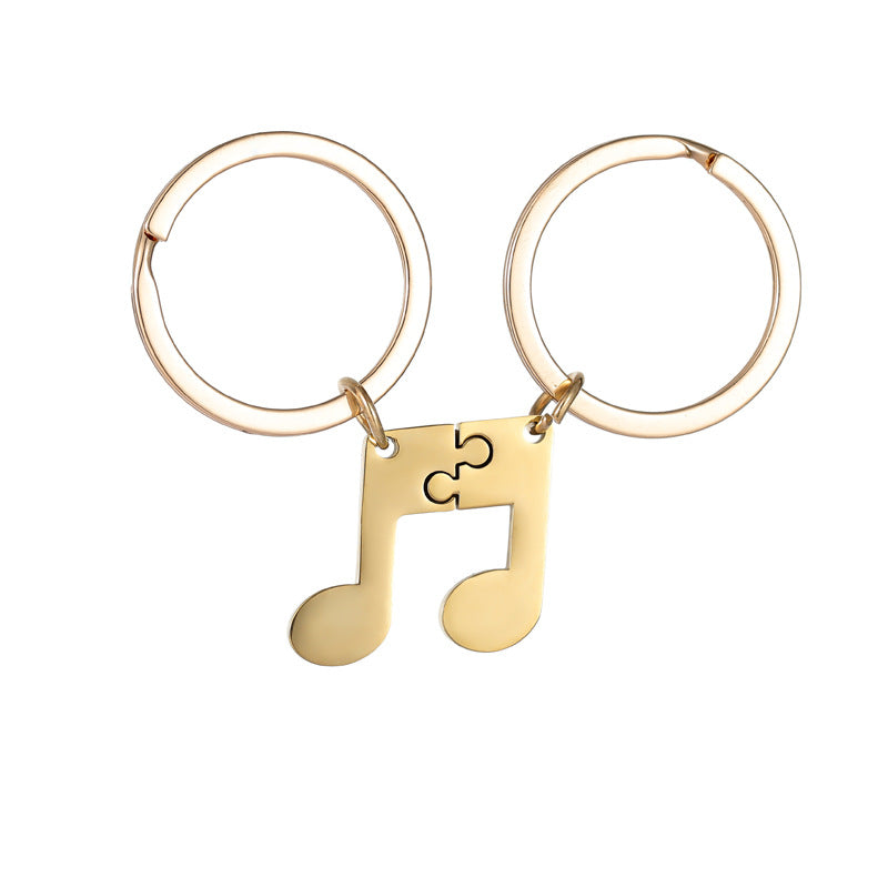 Wholesale Musical Note Stainless Steel Keychains ACC-KC-JinZhu007
