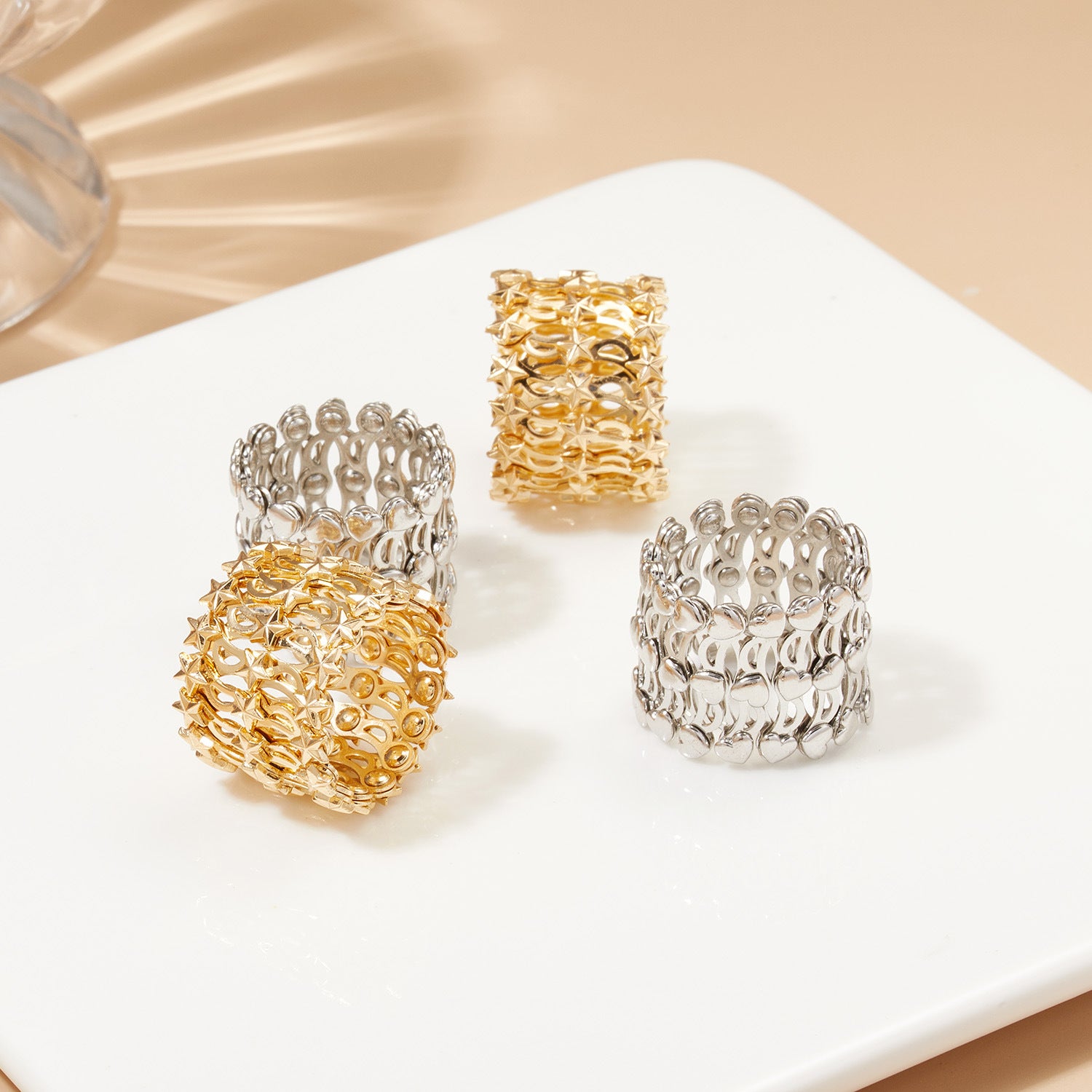 Wholesale  star love a two-wear telescopic magic ring