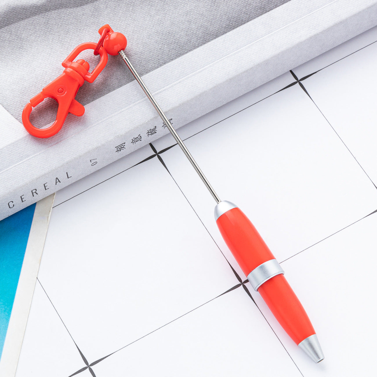 Wholesale Beaded Pen Printable Logo Short Portable  Pen