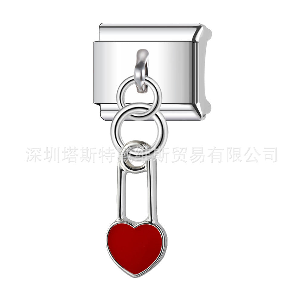 Wholesale Heart-Shaped 9mm Alloy Electroplated Pendant – DIY Bracelet Charm,  Boutique Resale Jewelry Accessory
