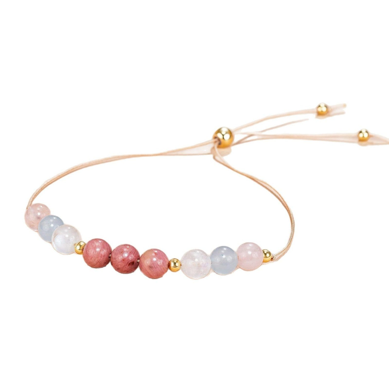 Wholesale Redwood Stone Bracelet Amethyst Moonstone Cord Beaded Adjustable Bracelet