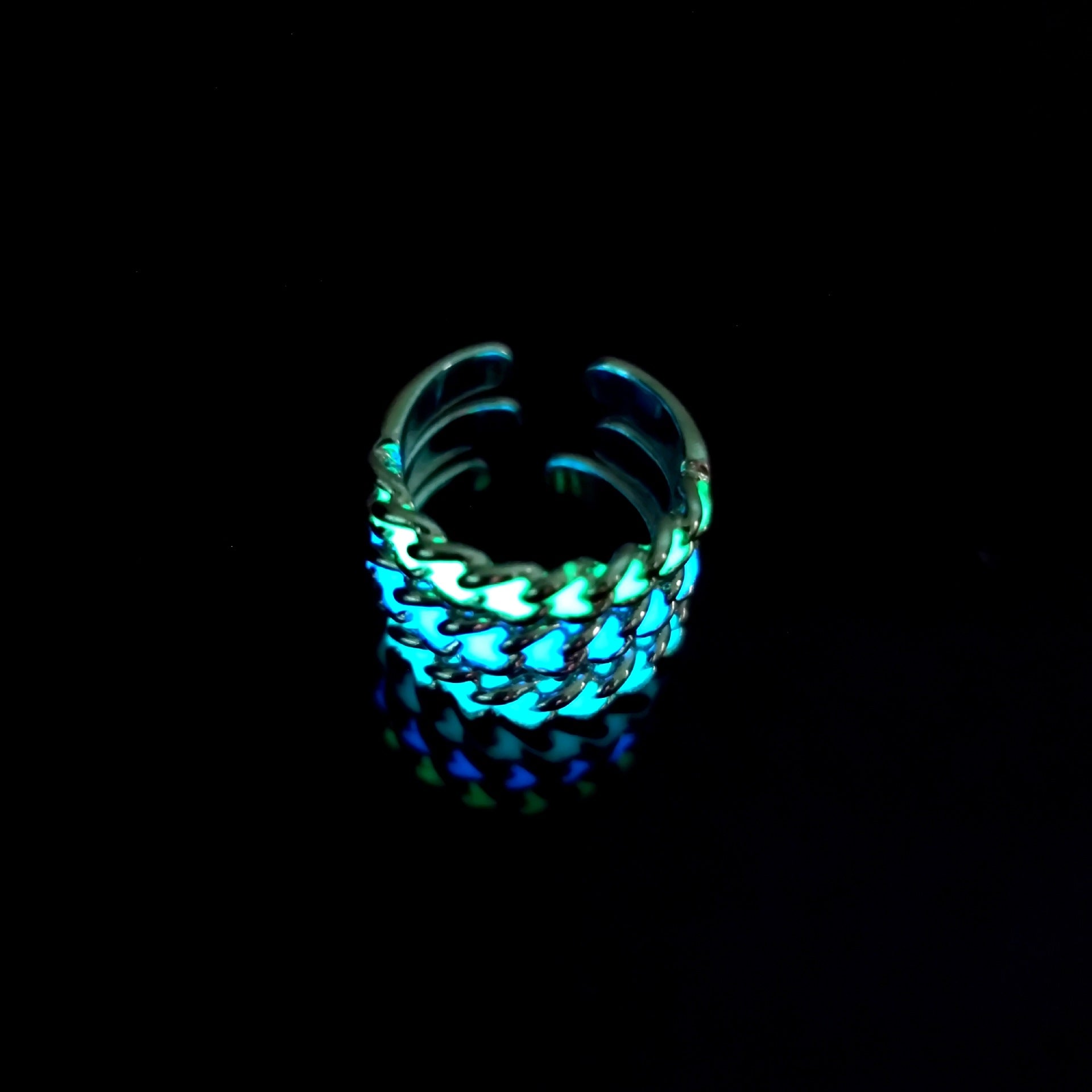 Wholesale  personalized luminous open ring