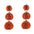 Wholesale Halloween Handmade Fabric Rice Bead Pumpkin Earrings