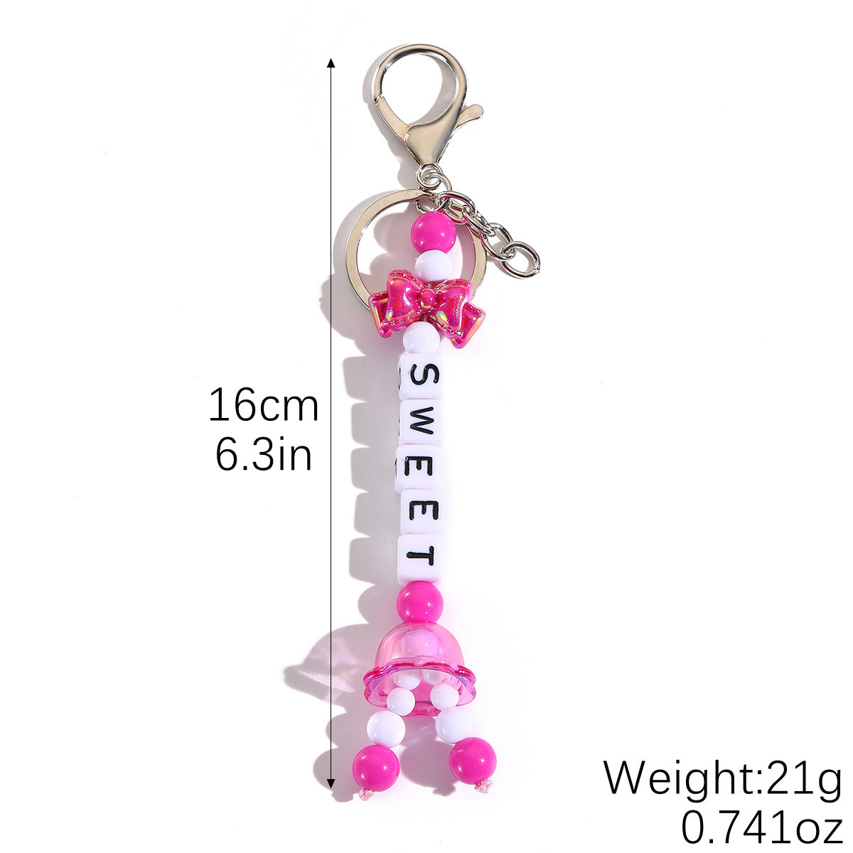 Wholesale Acrylic Beaded Dolphin Keychain With Colorful Alphabet Charms Chic Car Key Accessory Gift