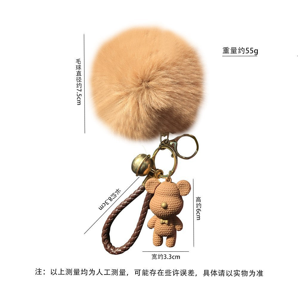Wholesale Cute cartoon silicone plush keychain