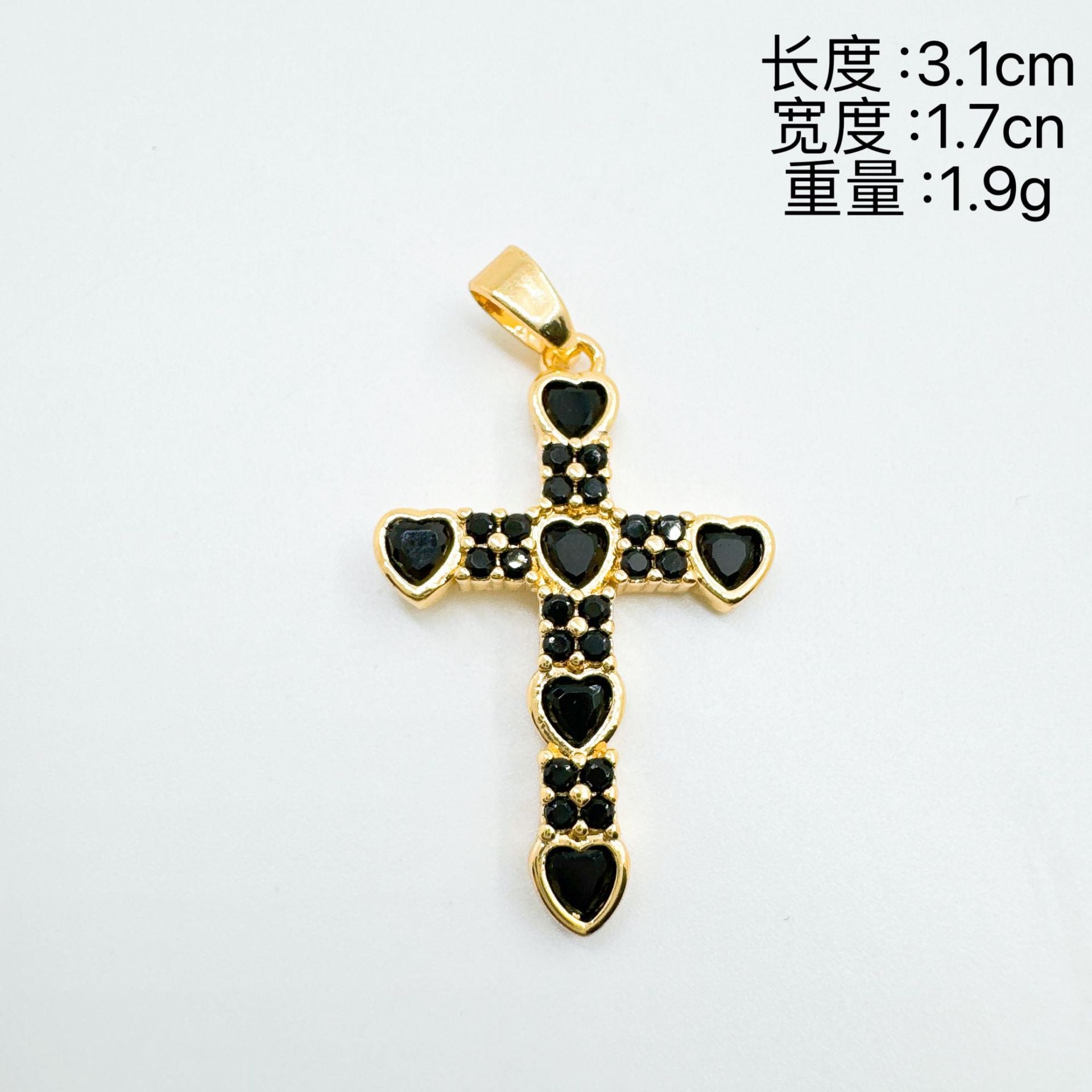Wholesale Vintage Cross Necklace Pendant,  Gold Plated Copper