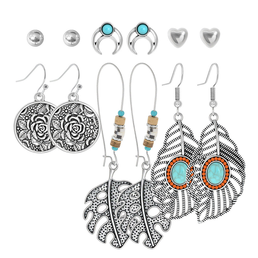 Wholesale Zinc Alloy Bohemian Ethnic Earring Set - Trendy Fashion Accessory