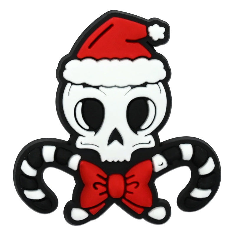 Wholesale  Random 100pcs Cartoon Christmas Nightmare Series PVC Soft Rubber Shoe Buckle Decoration