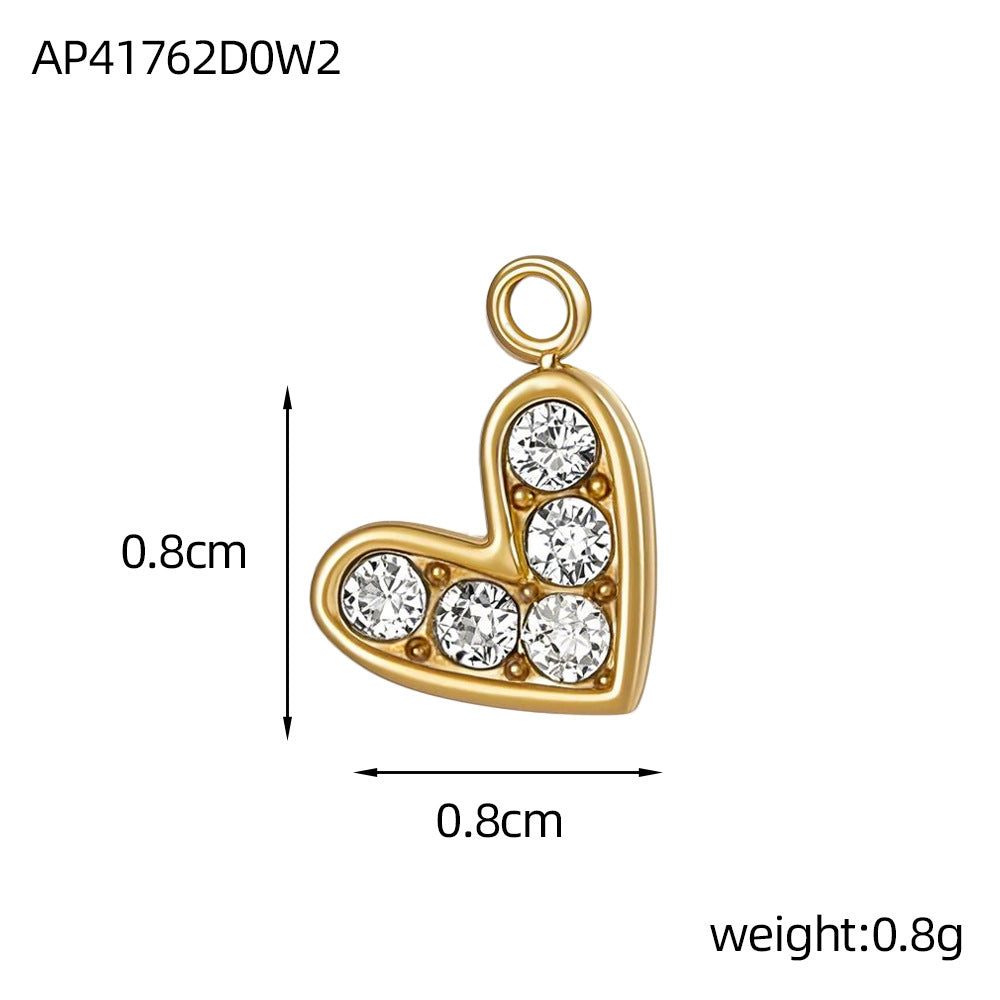 Wholesale Stainless steel heart DIY pendant