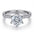 Wholesale  s925 sterling silver ring female  fashion inlaid six-claw 2 Karat zircon diamond ring