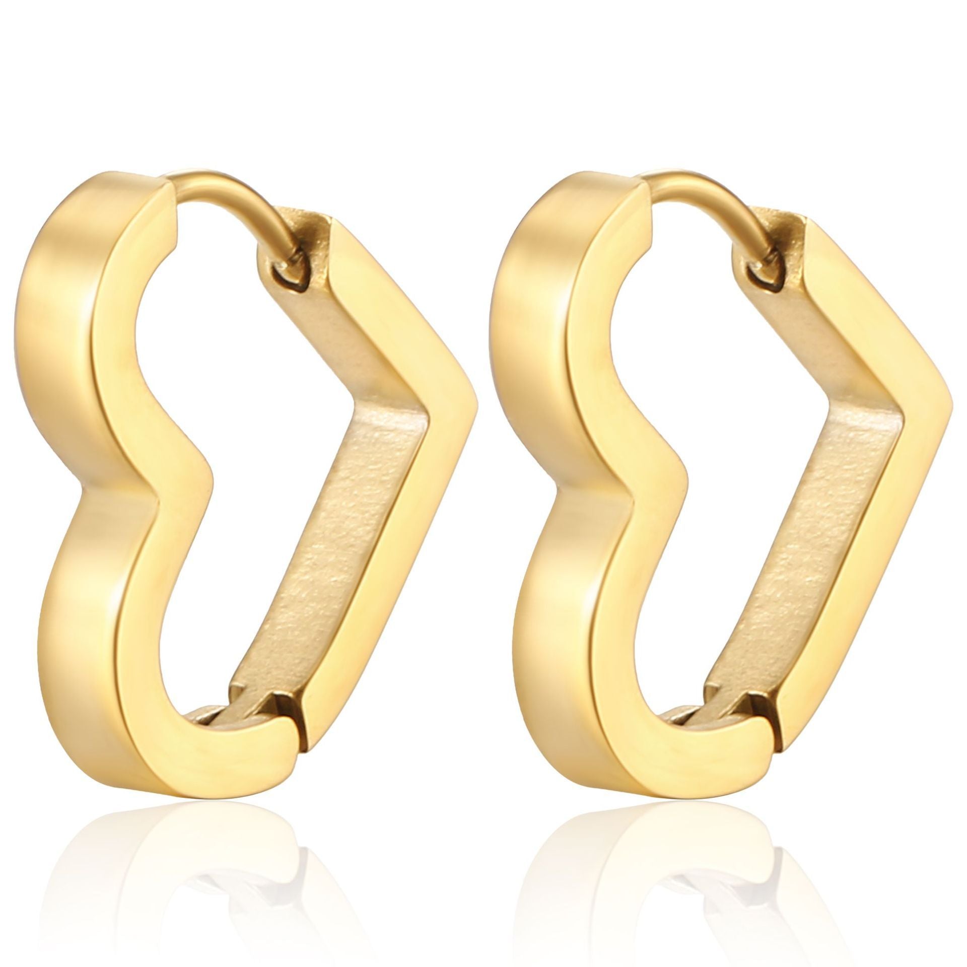 Wholesale Trendy Stainless Steel Geometric Ear Cuffs Unisex Electroplated Steel Tone Jewelry Accessory