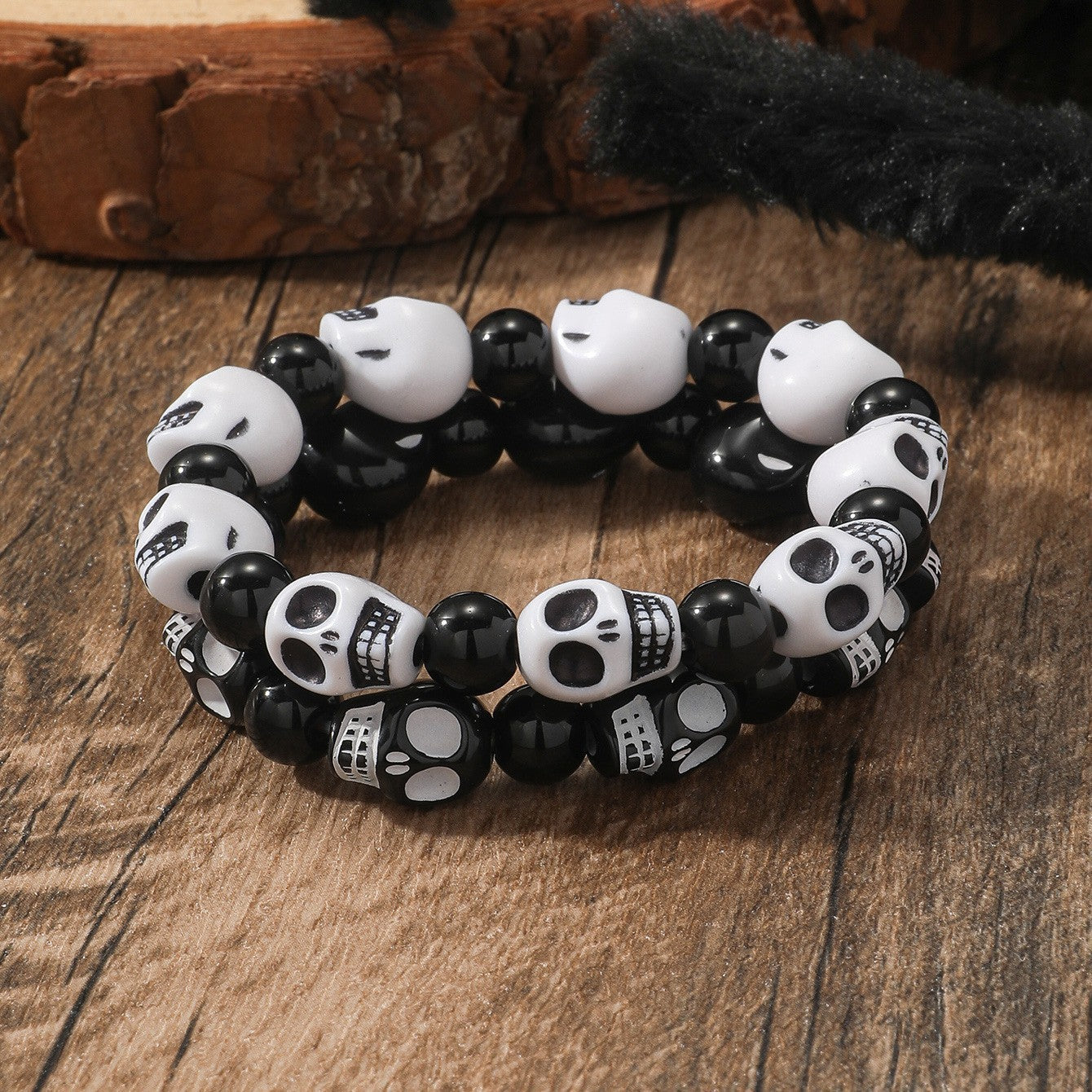 Wholesale Halloween Skull Beaded Bracelet ACC-BT-JunJie020