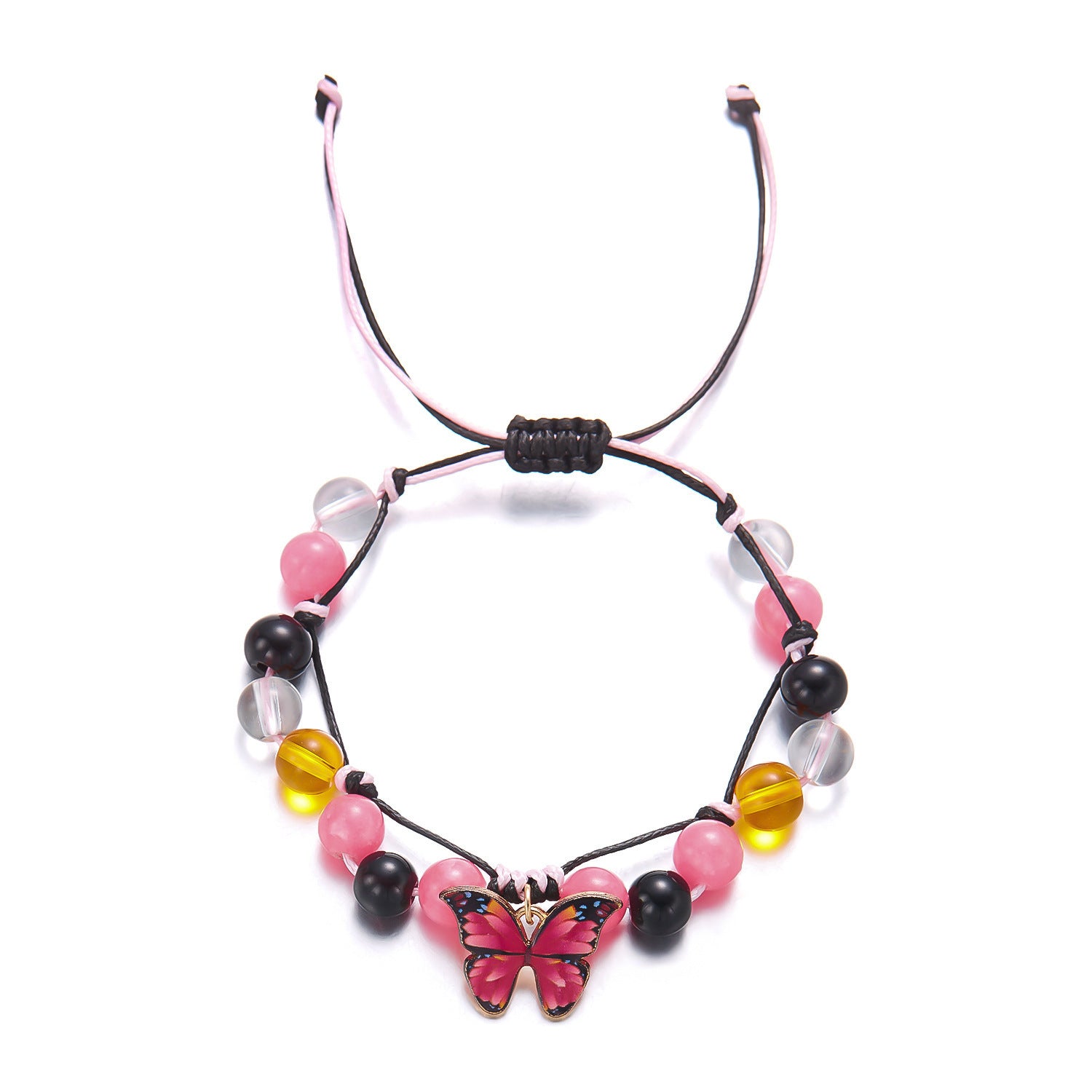 Wholesale  butterfly painting oil bracelet color crystal temperament bracelet