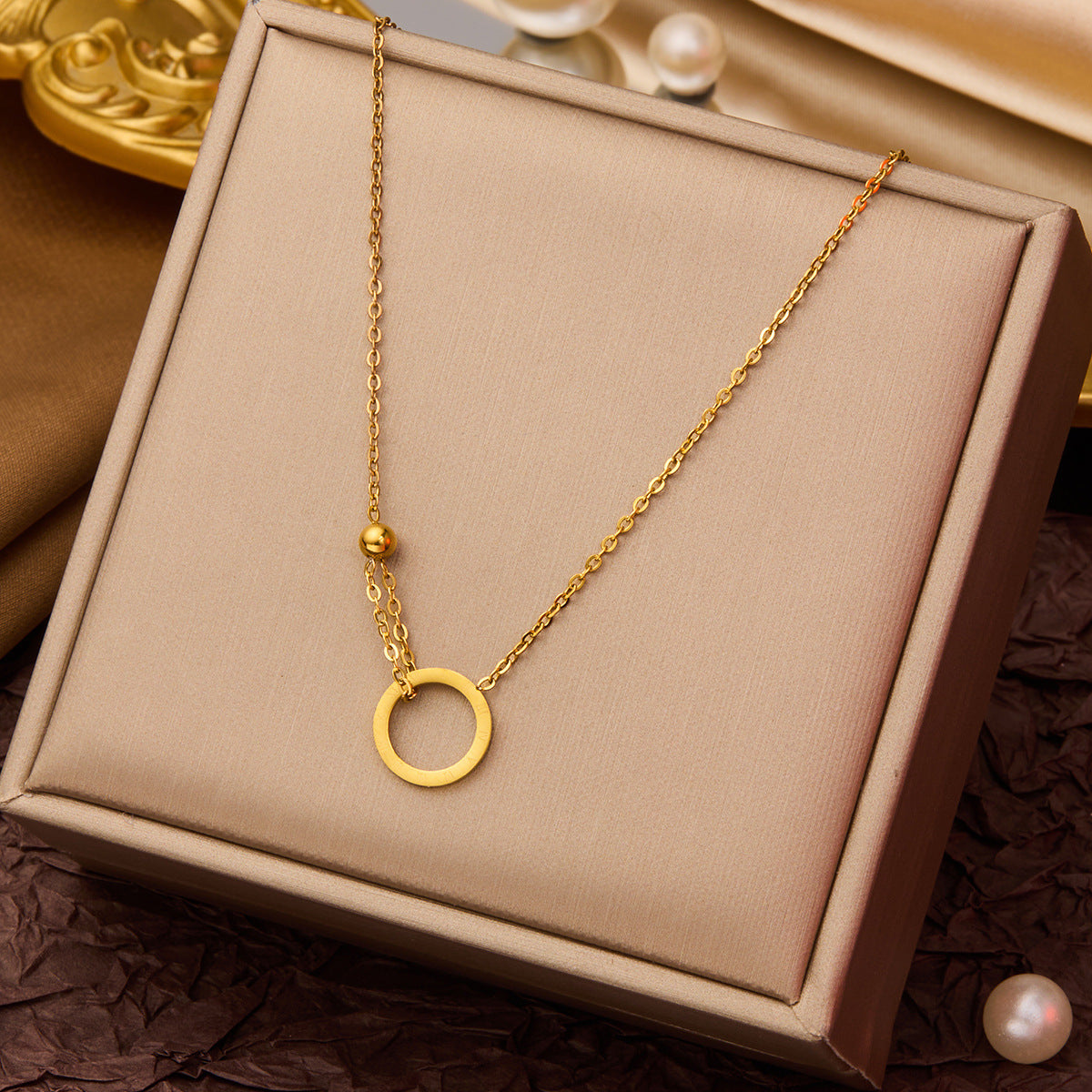 Wholesale Bow Heart Starfish Fashion Light Luxury Necklaces Titanium Steel Necklace ACC-NE-XuHao006