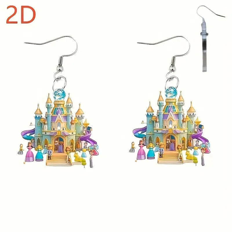 Wholesale Acrylic Castle Earrings