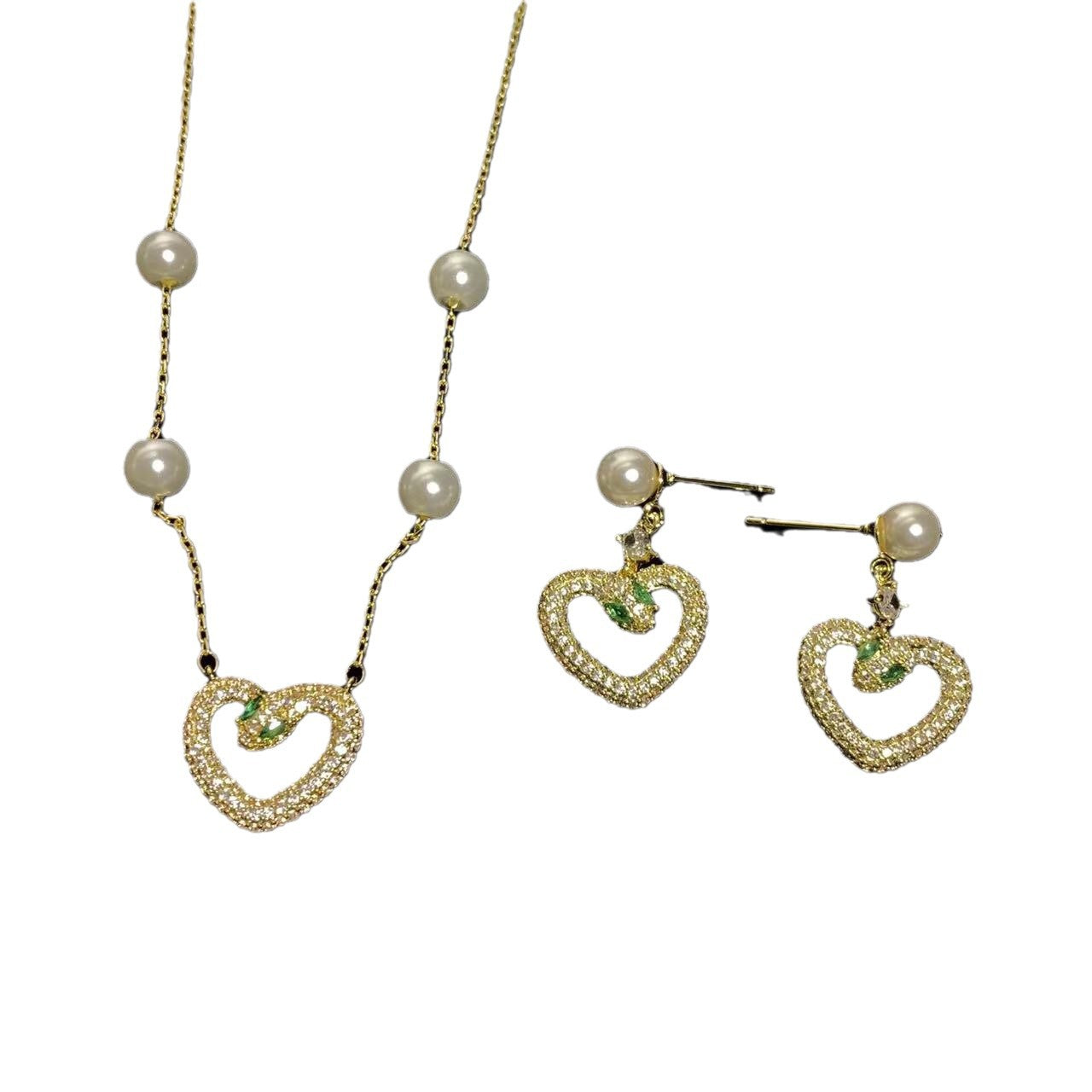 Wholesale Pearl Diamond Love Snake Necklaces Earrings