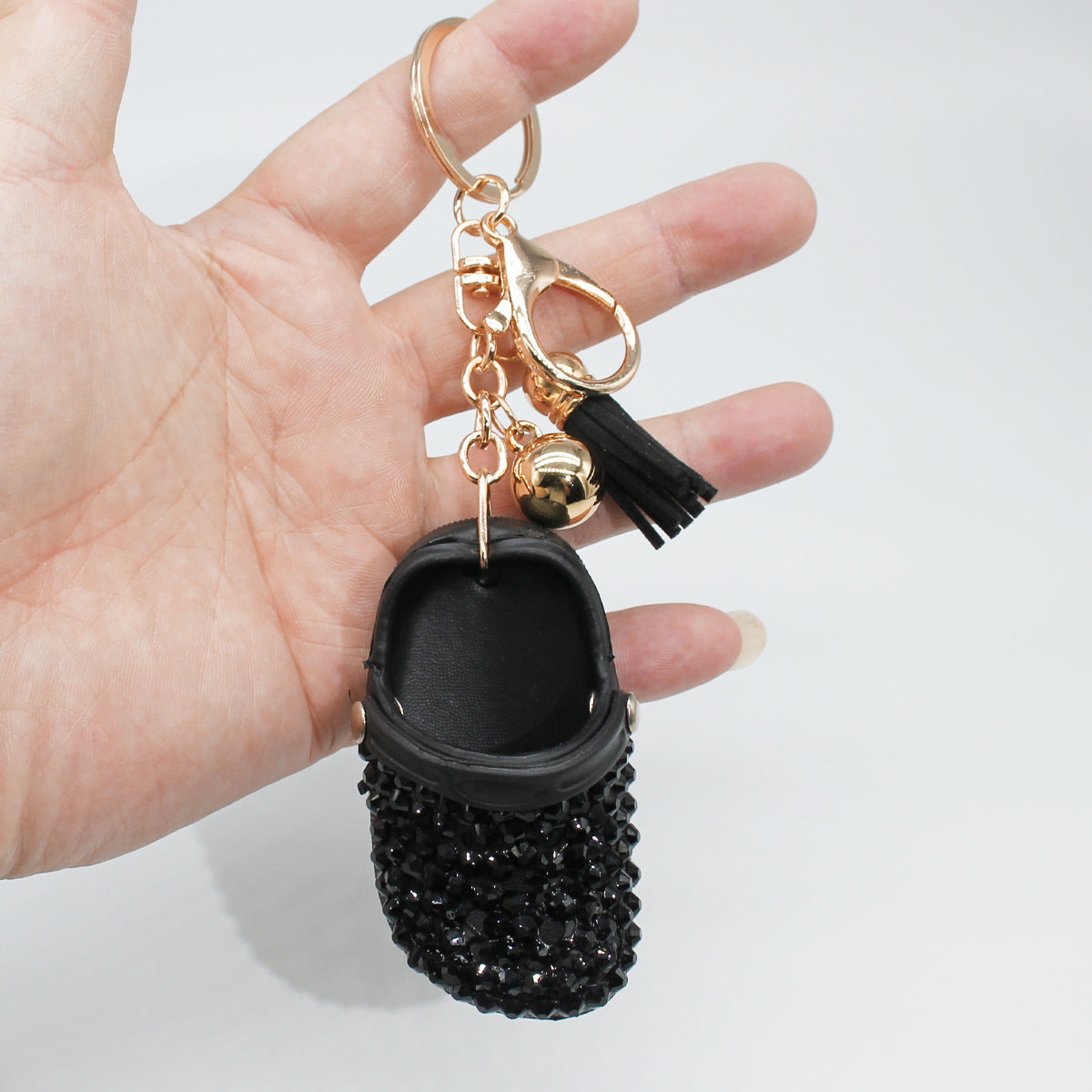Wholesale Mini Clogs Pendant Colored Diamond Keychain