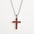 Wholesale Titanium Steel Square Cross Zircon Pendant Necklace