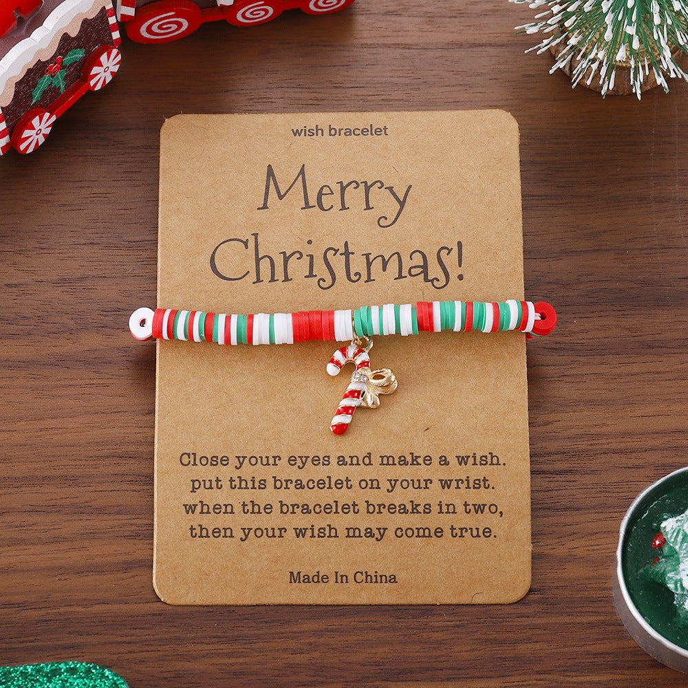 Wholesale Christmas Cute Elk Christmas Tree Braided Bracelet ACC-BT-ChuLian001