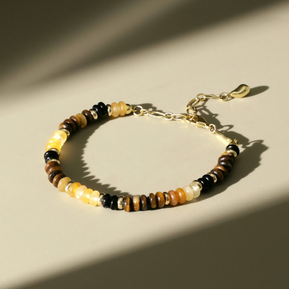 Wholesale Titanium Steel Natural Stone Tiger Eye Agate Lucky Beaded Necklace