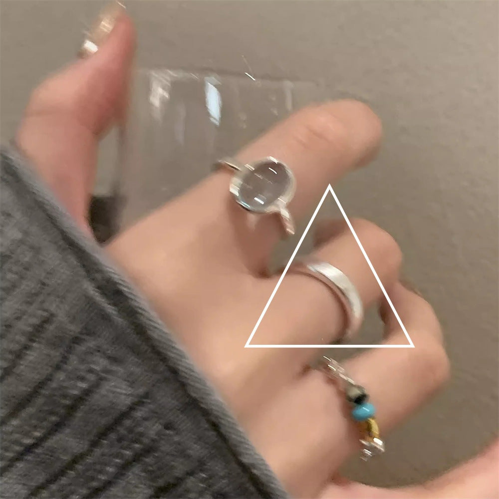 Wholesale Love Zircon Ring Sparkling Diamond Open Index Finger Ring Hearts Rings ACC-RS-Yues002