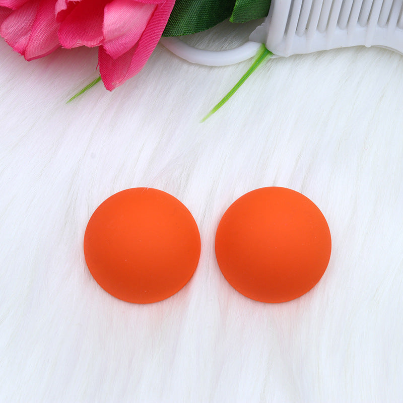 Wholesale 12 Color Round Circle Stereo Spray Paint Earrings