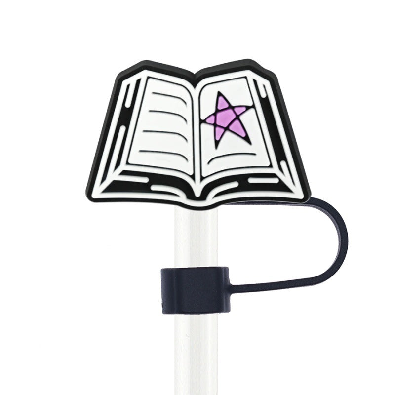 Wholesale Random 100pcs Creative    10mm PVC Soft Straw Tube Cap