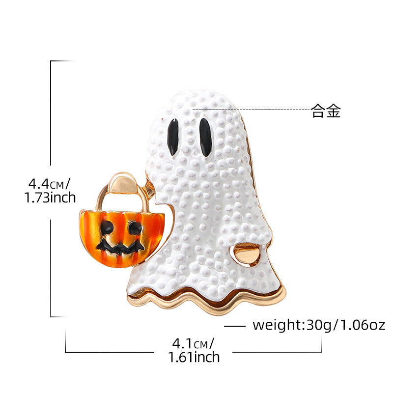 Wholesale Halloween white ghost pumpkin Brooch
