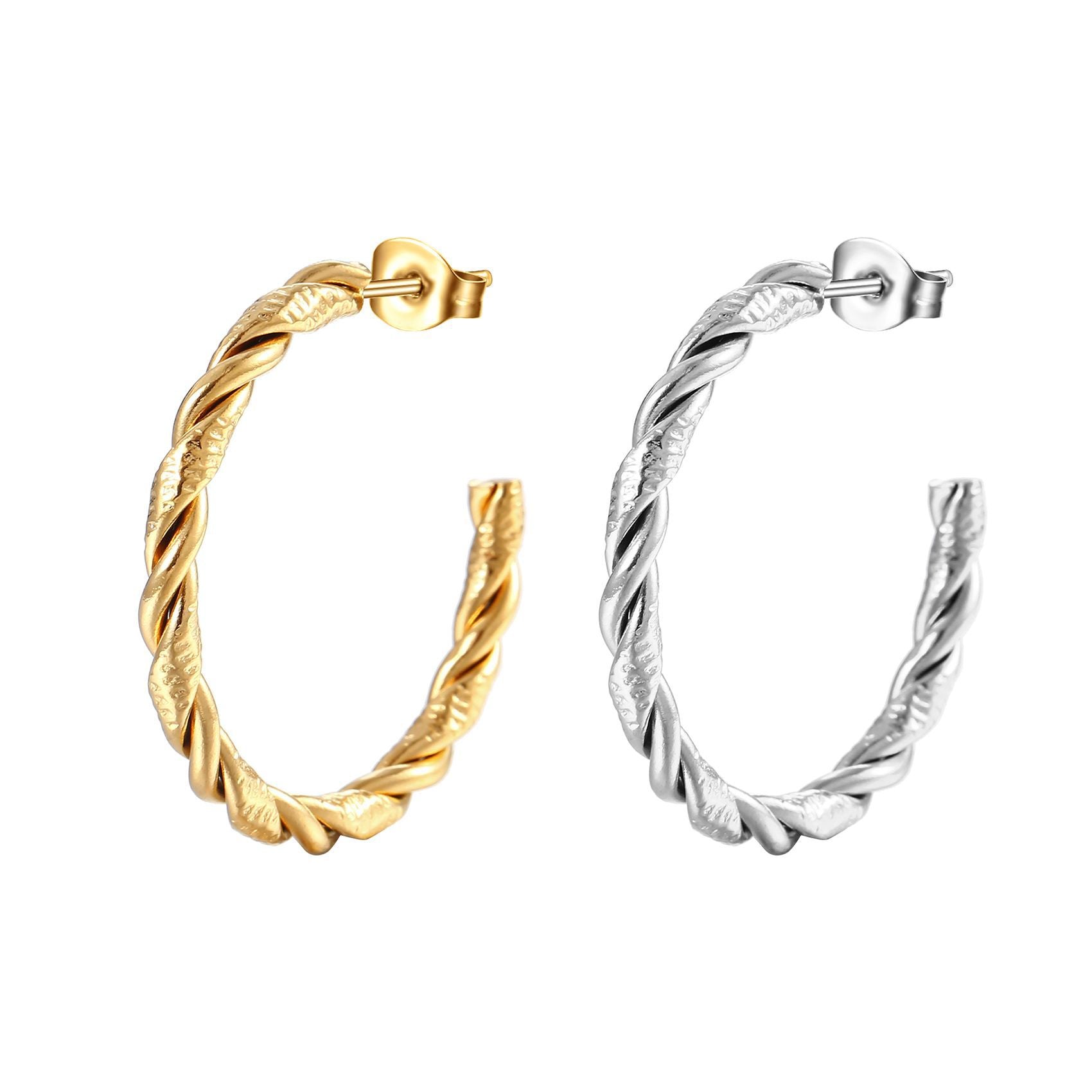 Wholesale C- type stainless steel earrings
