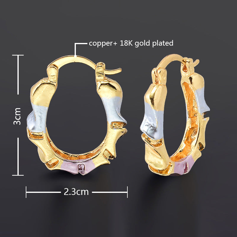 Wholesale Temperament Light Luxury Irregular Oval Earrings ACC-ES-MoCai010