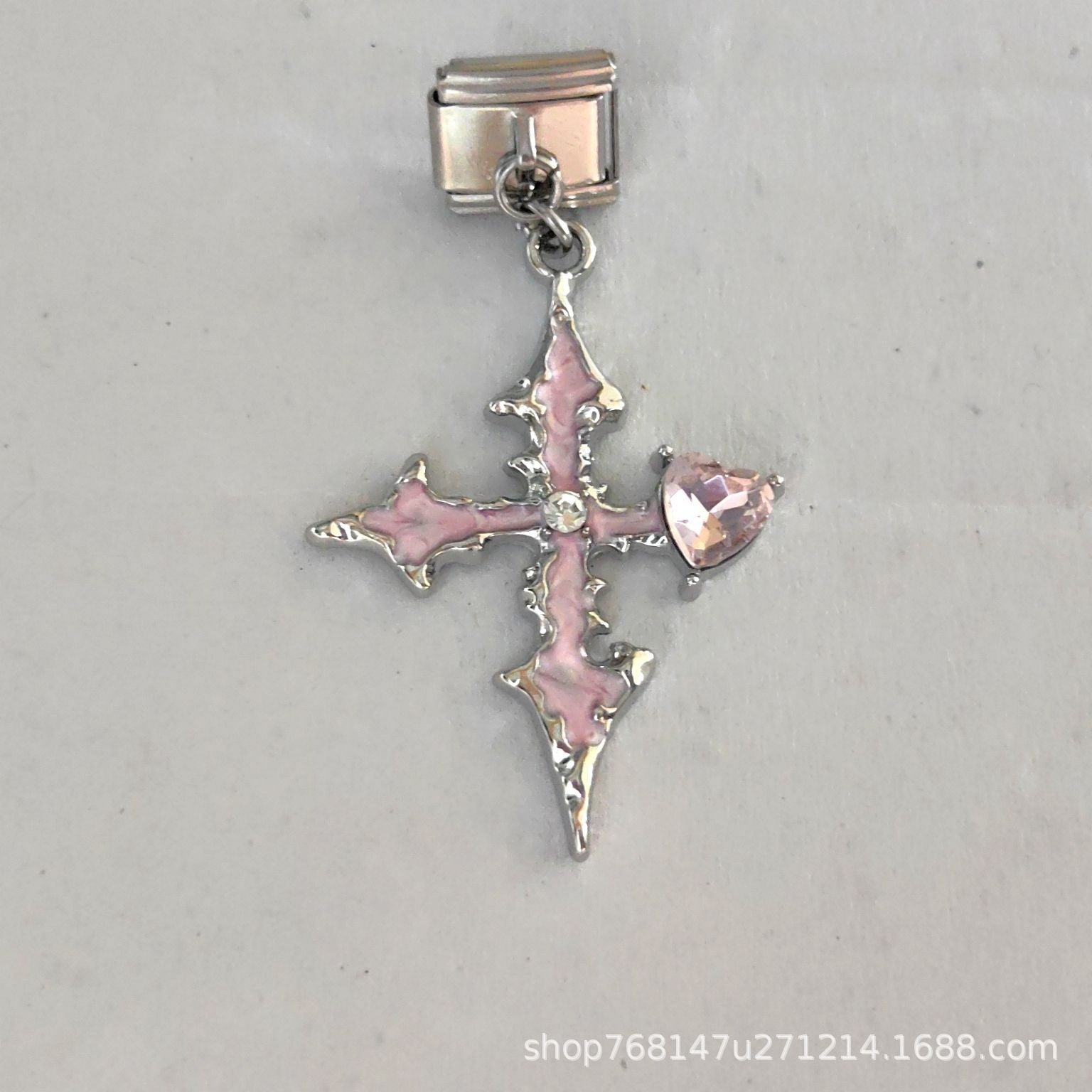 Wholesale Italian Charm Stainless Steel Bracelet Single Hook Pendant Jewelry Accessory Gift