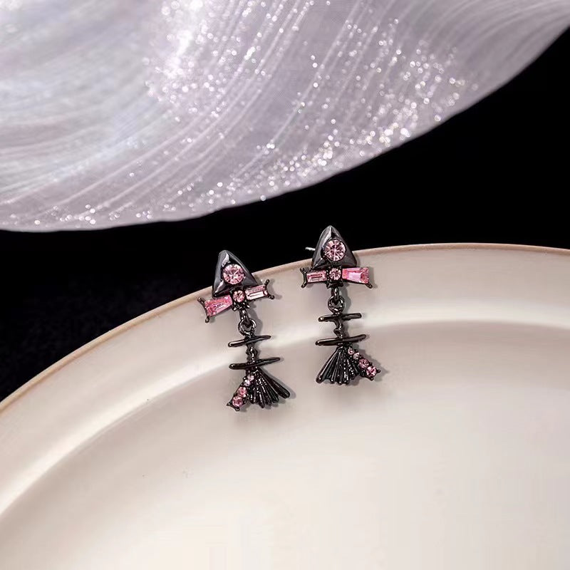 Wholesale  Fishbone Earrings  Light Luxury Cute Earrings