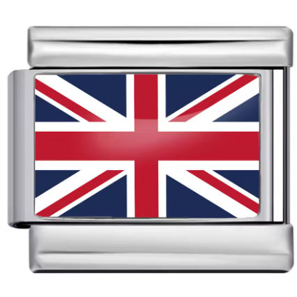 Wholesale Italian Charm Bracelet 9mm DIY Splicing Classic Flag Series Stainless Steel Composable Bracelet