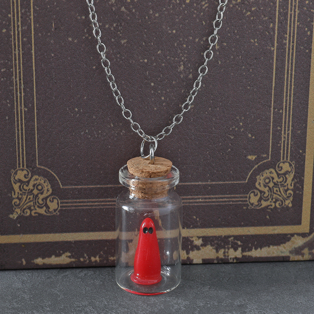 Wholesale  drift bottle luminous ghost necklace