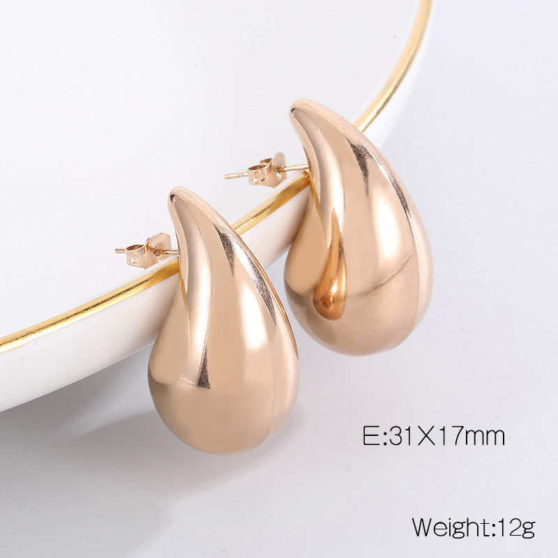 Wholesale Water Drop Earrings Stainless Steel Earrings Hollow Earrings ACC-ES-KaLun003