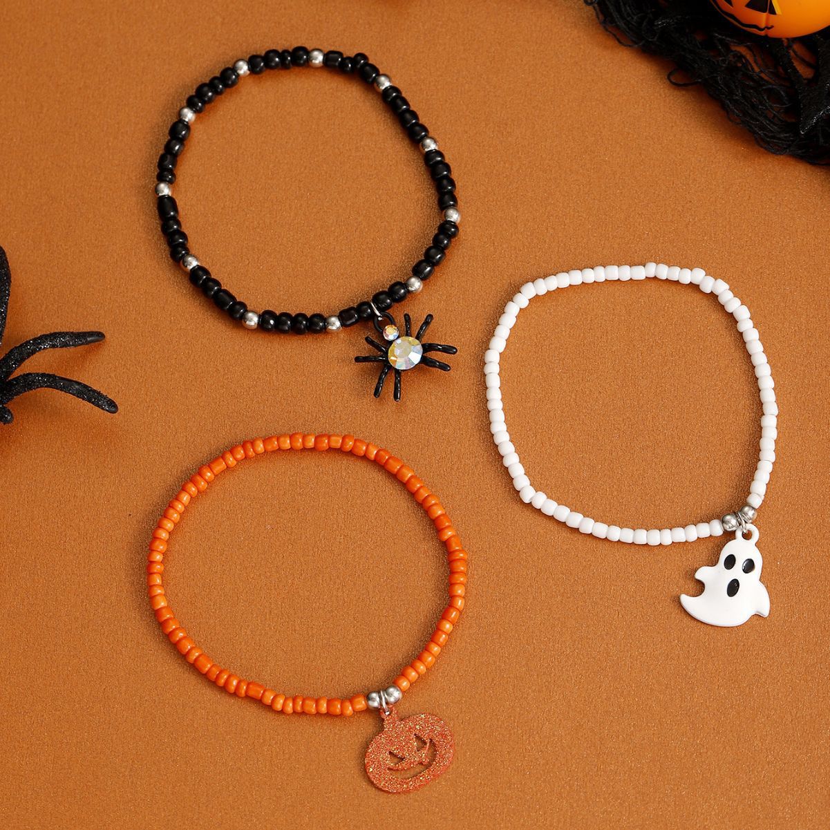 Wholesale   funny  ghost pumpkin beaded combination bracelet