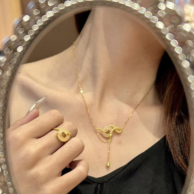 Wholesale S925 Sterling Silver Snake Round Bead Necklace