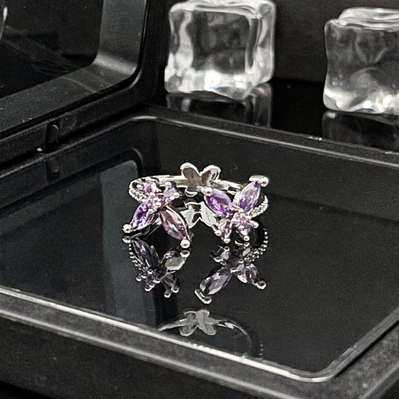 Wholesale  Color Butterfly Open Ring