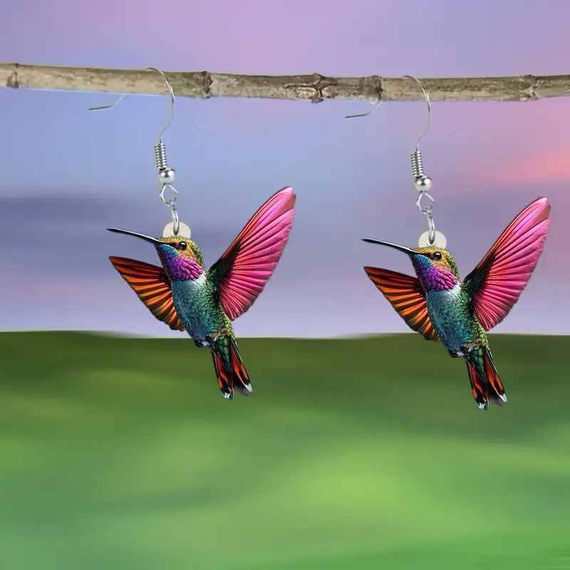 Wholesale  colorful bird acrylic earrings
