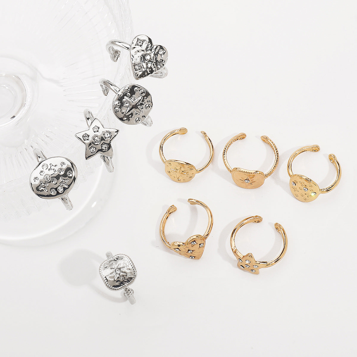 Wholesale Niche Exquisite Geometric Ladies Ring Retro Simple Opening Ring