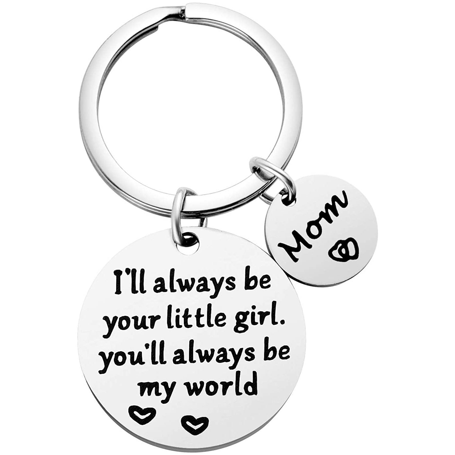 Wholesale I'll always be your little girl Mother's Day stainless steel keychain