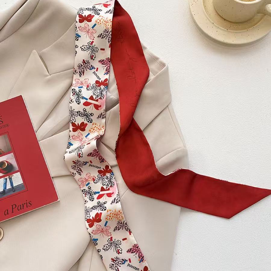 Wholesale  Red Double-Sided Silk f 90* 6cm Large Square Scarf