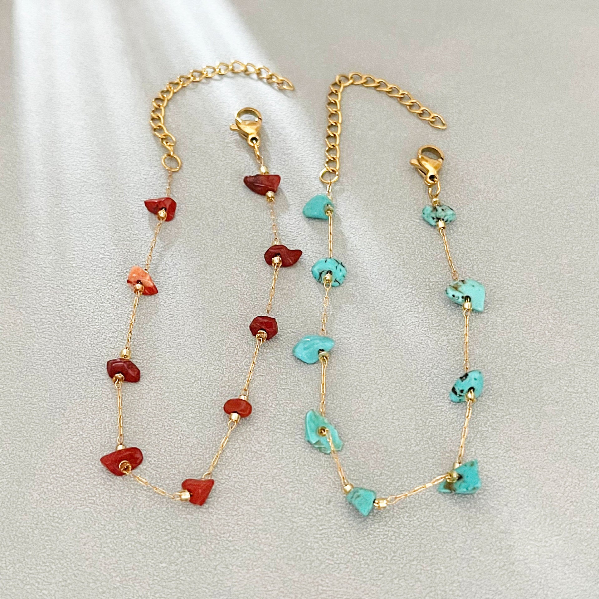 Wholesale Colorful Natural Gravel Beaded Bracelet