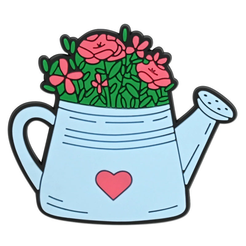 Wholesale Random 100pcs Valentine' s Day Series  PVC Soft Rubber Shoe Buckle Decoration