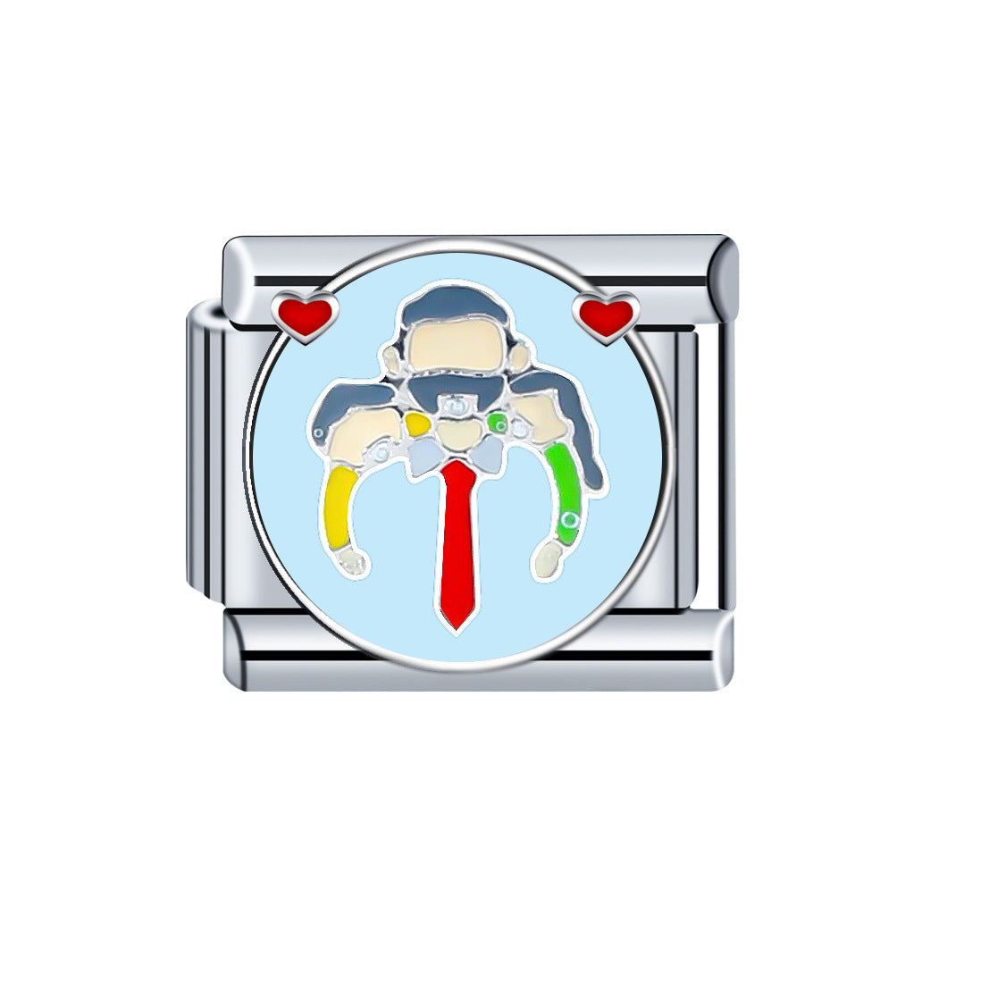 Wholesale 10pcs Italian Charm Bracelet 9mm DIY Splicing Removable Father's Day Stainless Steel Composable Bracelet