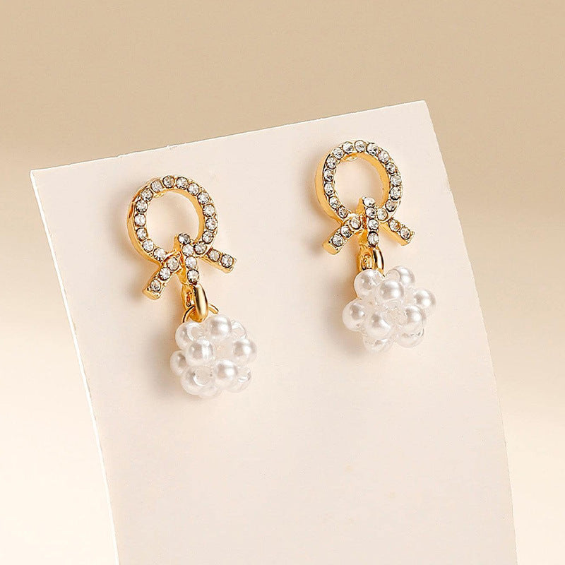 Wholesale Pearl Butterfly Combination Gold Earrings ACC-ES-RuLong001