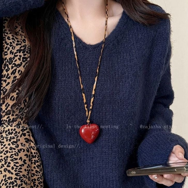 Wholesale  colorful small flower pendant clavicle chain