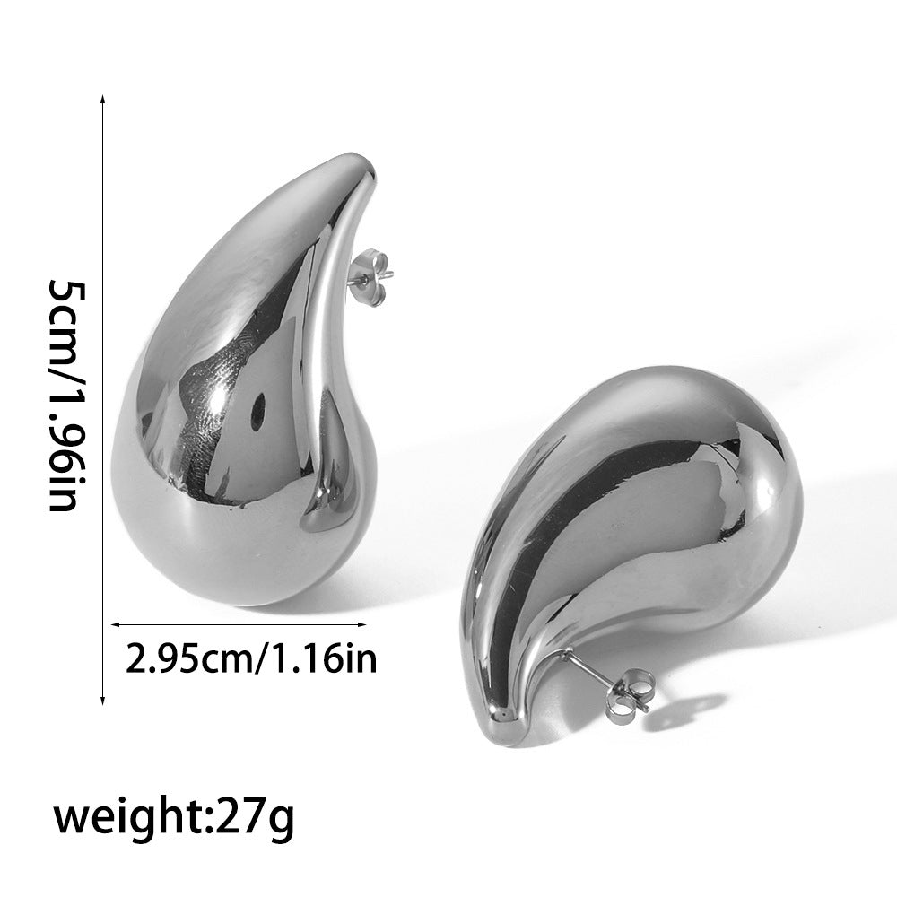 Wholesale 18K gold stainless steel titanium steel openwork earrings